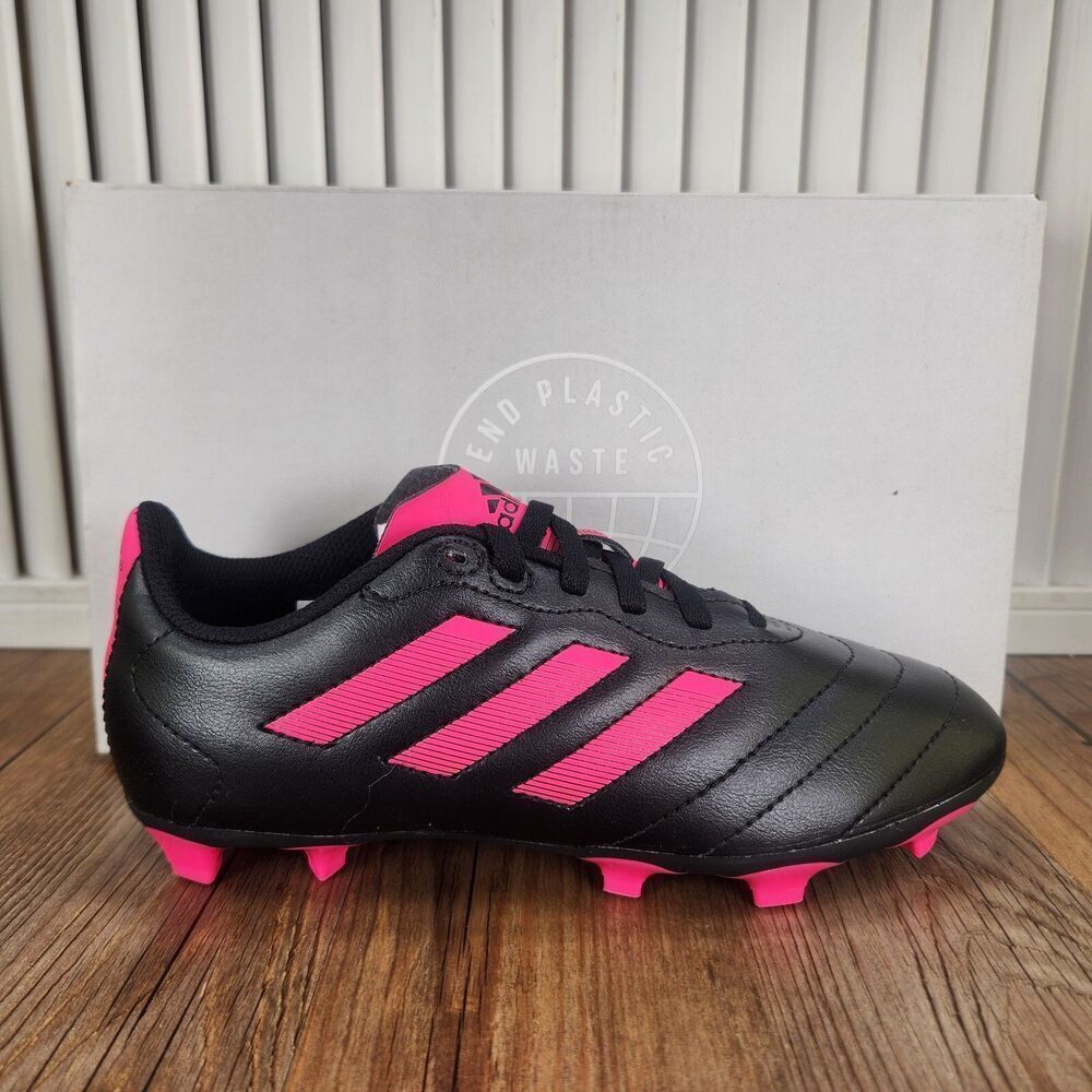 Adidas Goletto VIII FG Junior Size 3 Black Pink Athletic Soccer Cleats GX6907